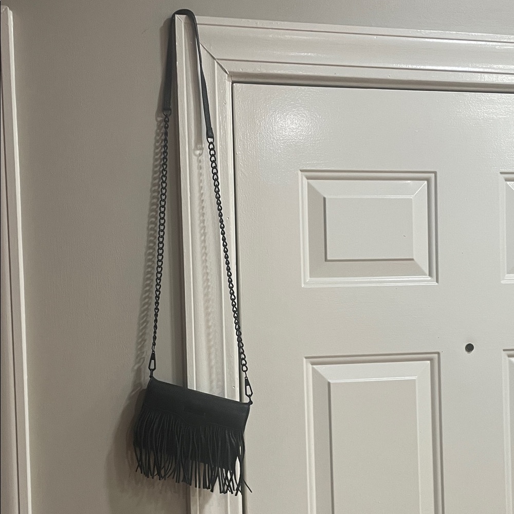 Rebecca Minkoff Chic Black Fringe Crossbody Bag